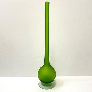 Carlo Moretti Rosenthal-Netter 1960s MCM Green Satin Glass Pencil Vase